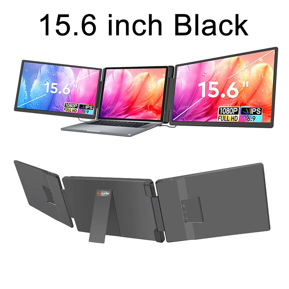 FHD IPS Gaming Series Portable LCD Backlit Monitor High-Definition Dual Triple Screen Extender for Productivity Visture