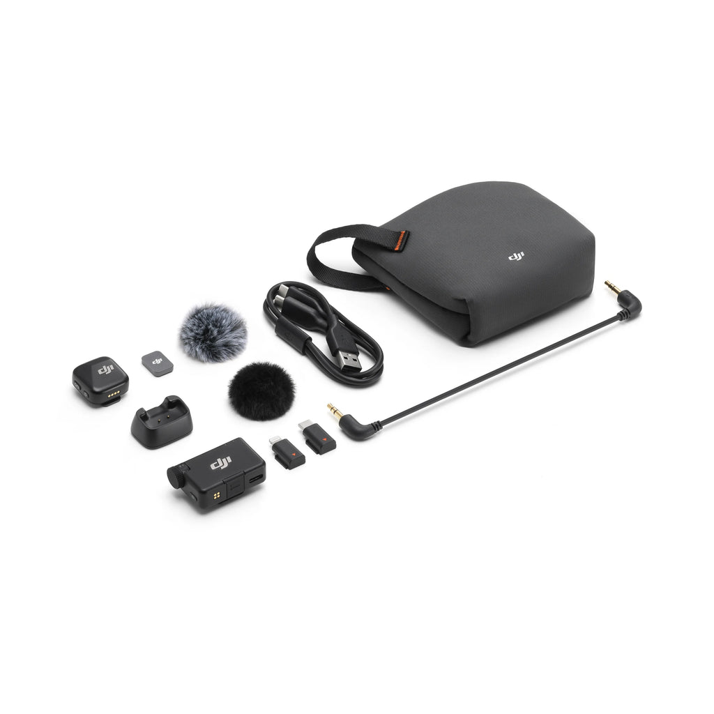 DJI Mic Mini Wireless Microphone 48-Hour Operation w/ Case Two-Level Active Noise Cancelling