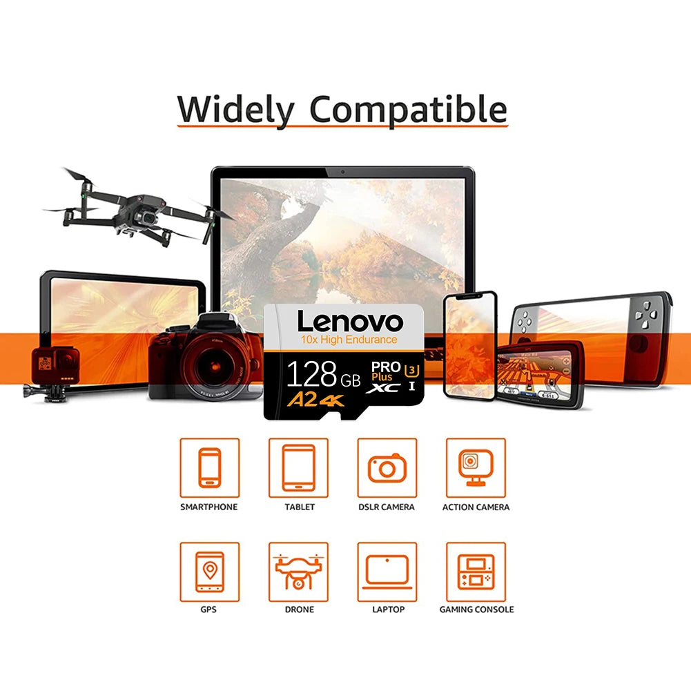 Lenovo High Speed Memory Card 1TB 512GB Micro TF SD Card 128GB 256GB TF Card For Camera Surveillance Devices For Sony For Sony