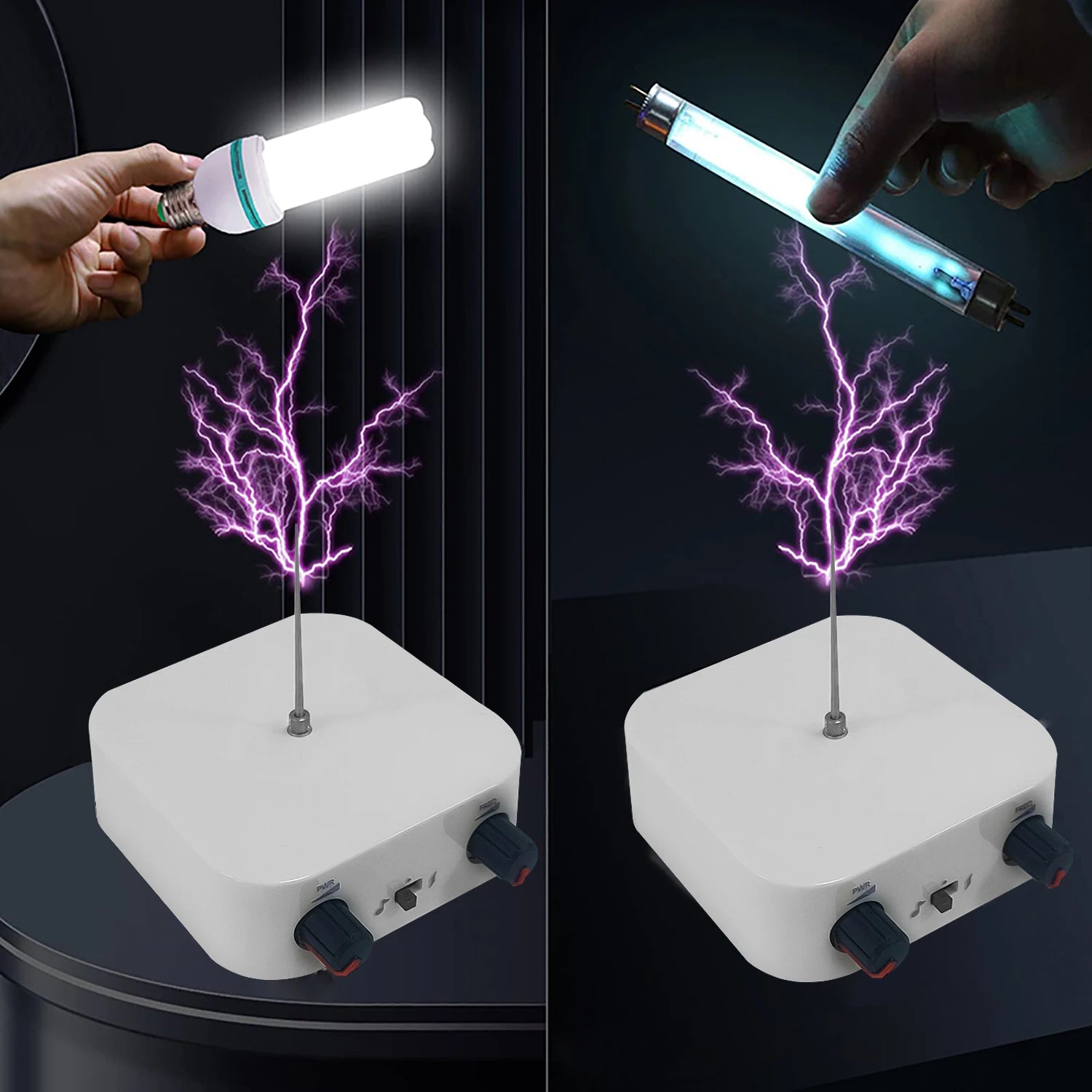 Updated Version Bluetooth Music Tesla Coil  Wireless Transmission Experiment Desktop Toy Touchable Artificial Ligh