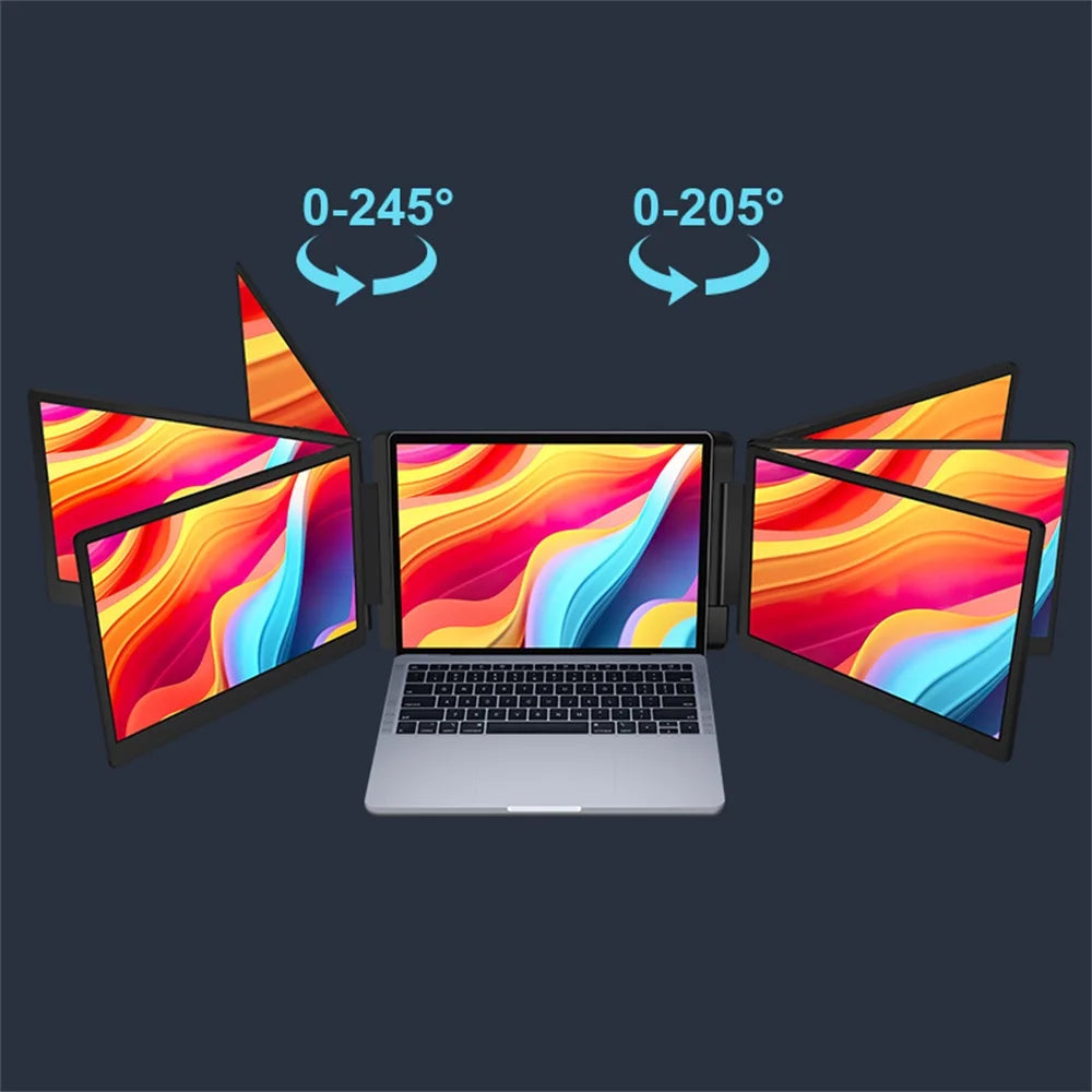 FHD IPS Gaming Series Portable LCD Backlit Monitor High-Definition Dual Triple Screen Extender for Productivity Visture