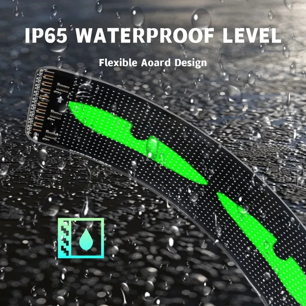 2026 New Car LED Soft Screen APP Bluetooth Control RGB Full Color Rear Window Sticker Display