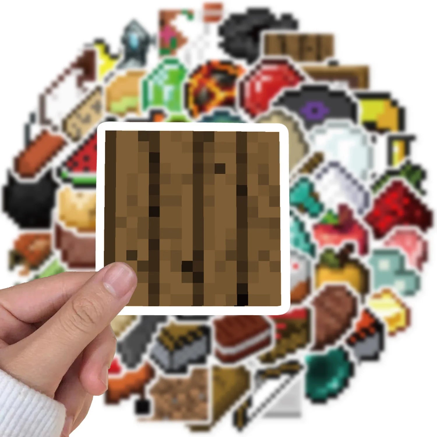 70/140PCS Creative Pixel Game Stickers Decorative Phone Cases, Laptops, Cups, Skateboards DIY Waterproof Stickers