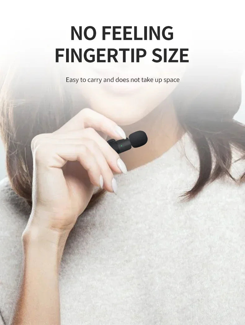 Lenovo Mini Portable Wireless Lavalier Microphone for Live Broadcast Gaming Audio Video Recording iPhone Android