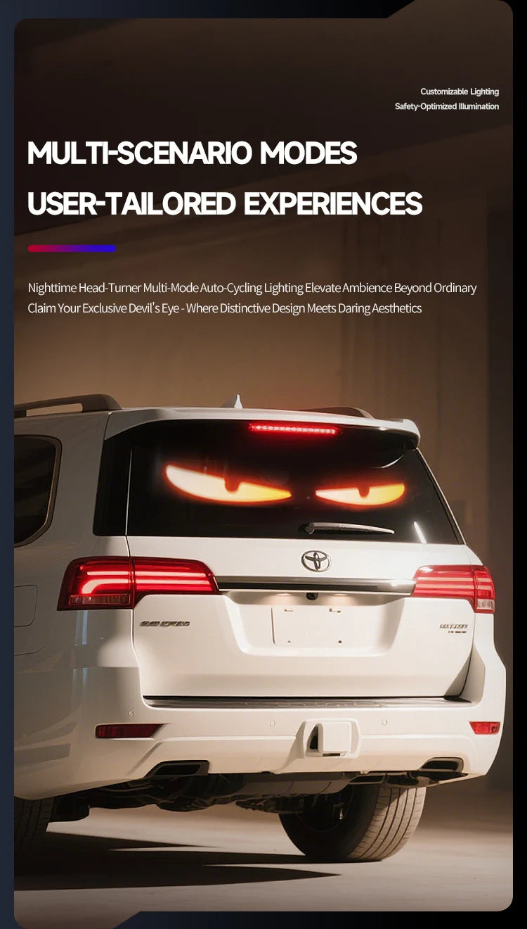 LED Truck Car Devil Eye LED Pixel Panel Light Car windshield Truck Eye For Board Windshield 12V Car Graffiti Scrolling truck lig