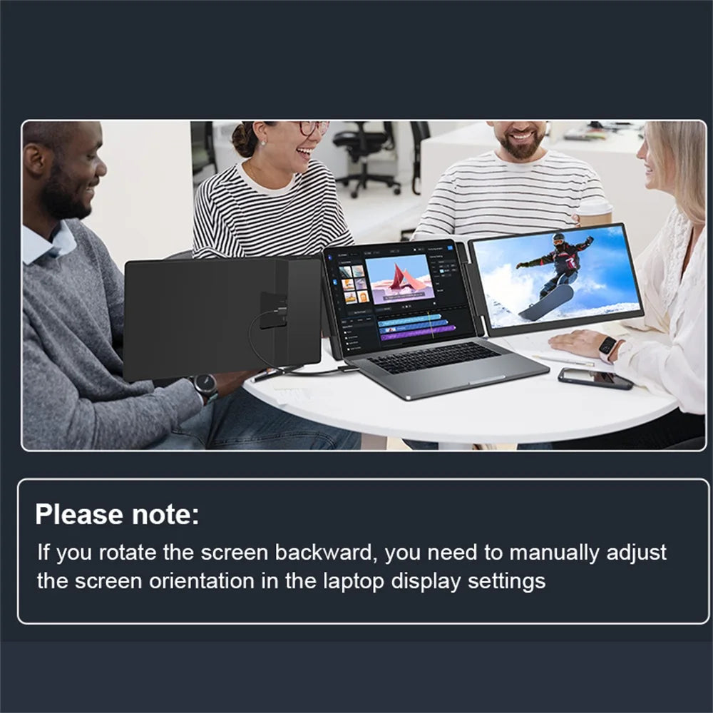 FHD IPS Gaming Series Portable LCD Backlit Monitor High-Definition Dual Triple Screen Extender for Productivity Visture
