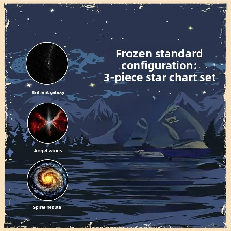 2-in-1 Mini Galaxy Star Projector Night Light with 10 Films Starry Sky Ambient Light for Bedroom Decor Kids Gift