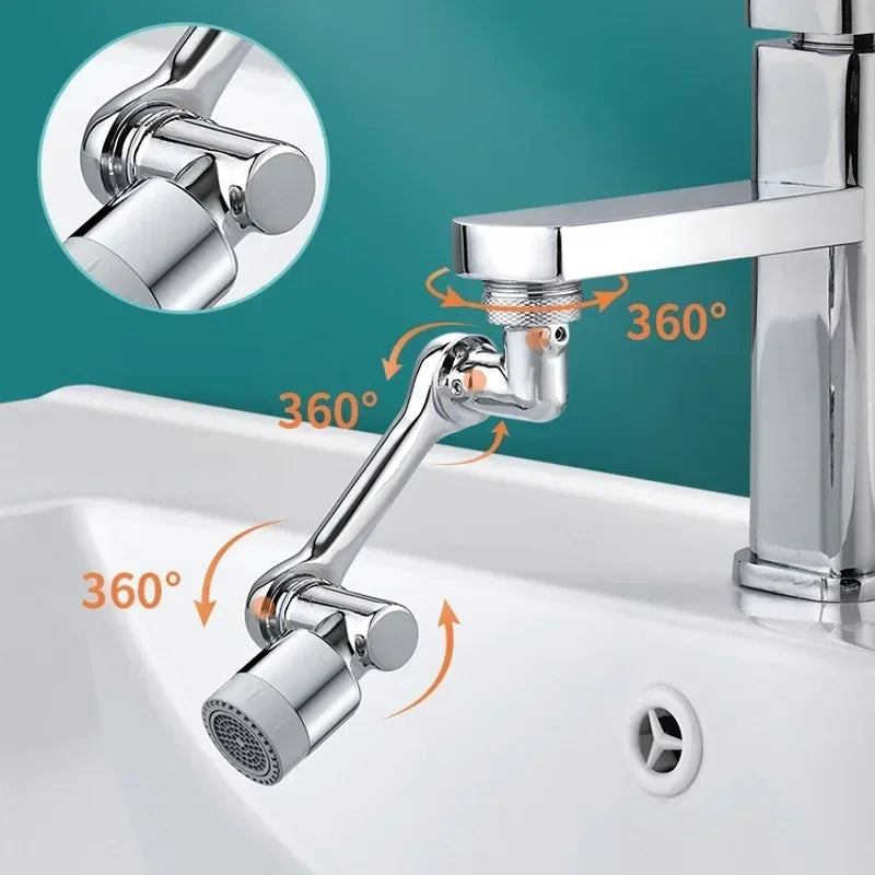 Rotatable Multifunctional Extension Faucet Aerator Kitchen Sink Faucet Extender Adapter Bathroom Tap Swivel Robotic Arm Sink Fit