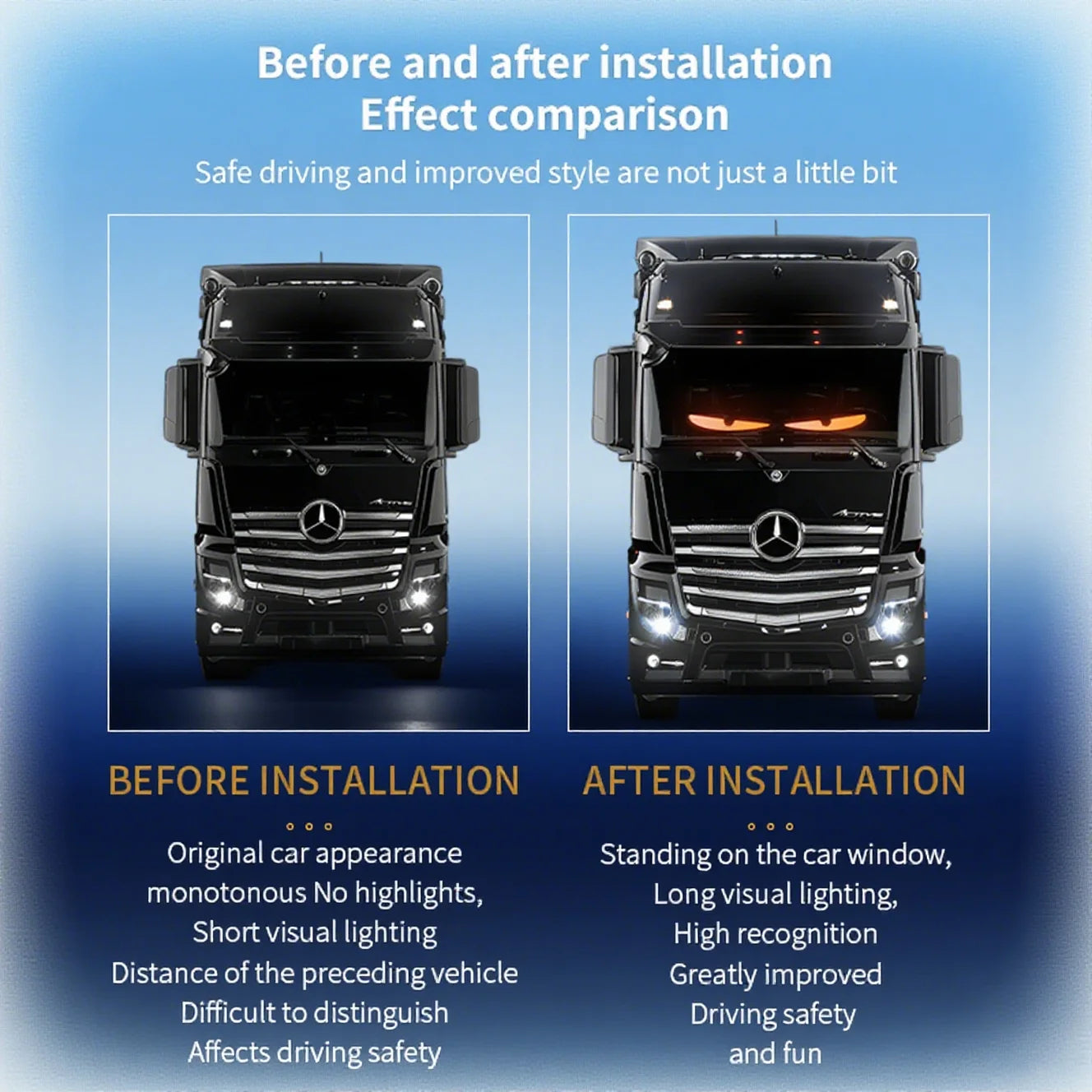 LED Truck Car Devil Eye LED Pixel Panel Light Car windshield Truck Eye For Board Windshield 12V Car Graffiti Scrolling truck lig