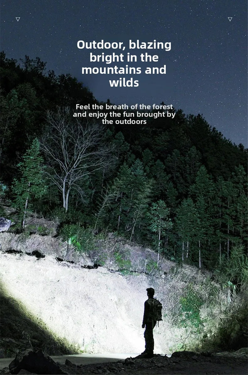 JIASHUAIXIN Aluminum alloy high-performance EDC multi-function flashlight portable dual switch four-bead power display