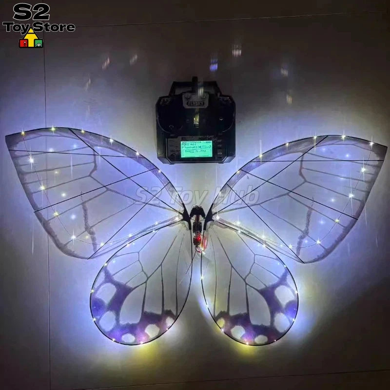 Magical LED RC Butterfly Drone Flying Bionic Insect Toy with Colorful Wings, Perfect for Wedding Proposal Birthday Party Decor