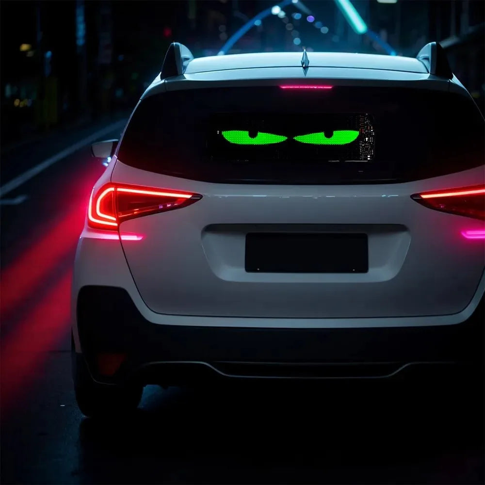 2026 New Car LED Soft Screen APP Bluetooth Control RGB Full Color Rear Window Sticker Display