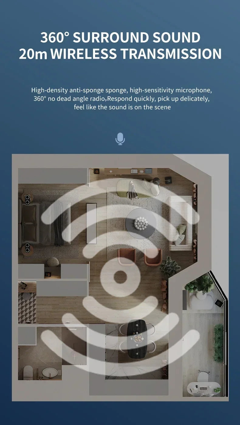 Lenovo Mini Portable Wireless Lavalier Microphone for Live Broadcast Gaming Audio Video Recording iPhone Android