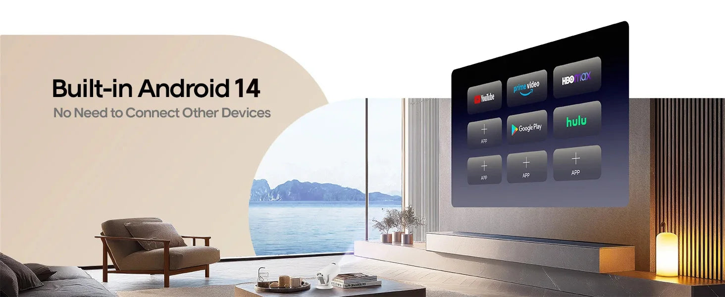 Magcubibc 8K Wifi6 HY300 Pro Projector Android 14 290 ANSI Dual WIFI Allwinner H726 BT5.4 720P Home Cinema Outdoor Portable