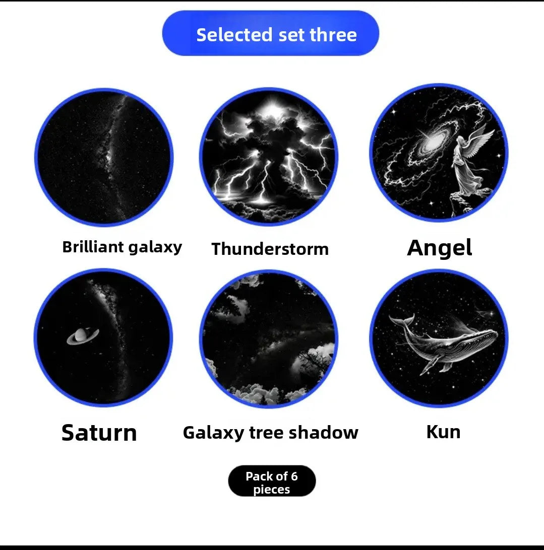 2-in-1 Mini Galaxy Star Projector Night Light with 10 Films Starry Sky Ambient Light for Bedroom Decor Kids Gift