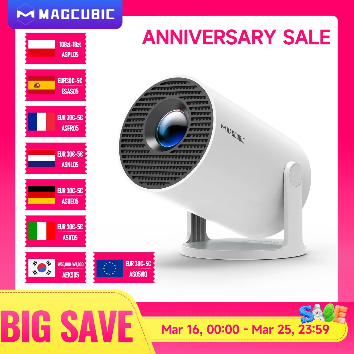 Magcubibc 8K Wifi6 HY300 Pro Projector Android 14 290 ANSI Dual WIFI Allwinner H726 BT5.4 720P Home Cinema Outdoor Portable