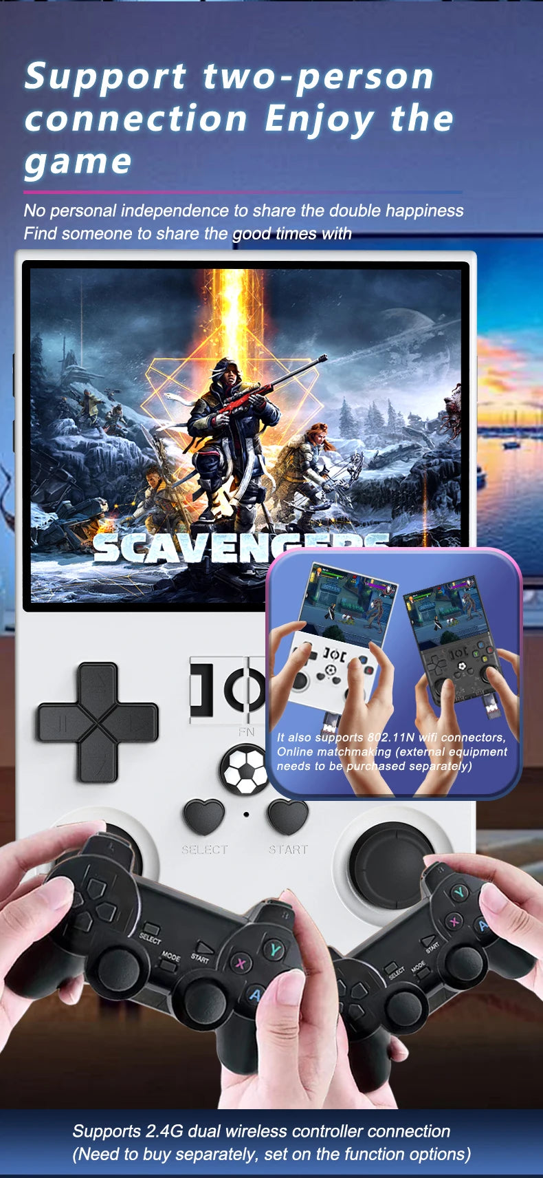 Open Source R36 PRO Retro Handheld Video Game Console Linux System 3.5 Inch IPS Screen Portable Pocket Player 128GB Games R36S