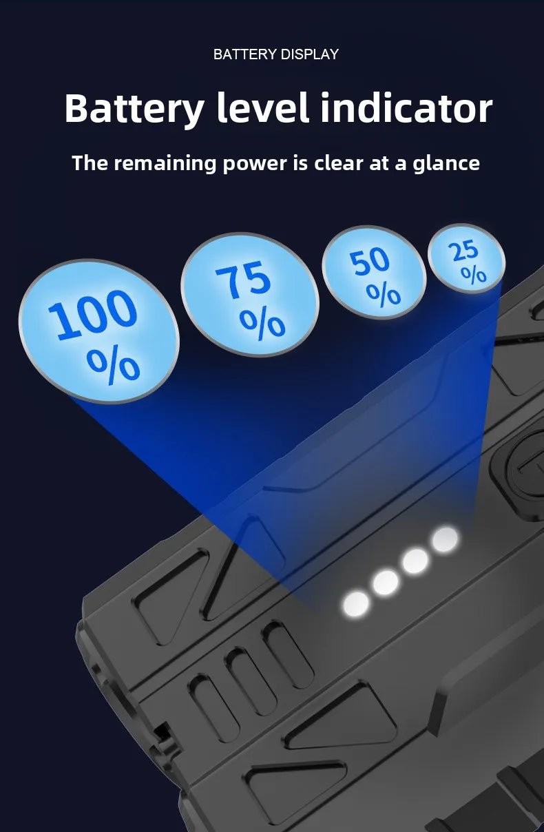 JIASHUAIXIN Aluminum alloy high-performance EDC multi-function flashlight portable dual switch four-bead power display