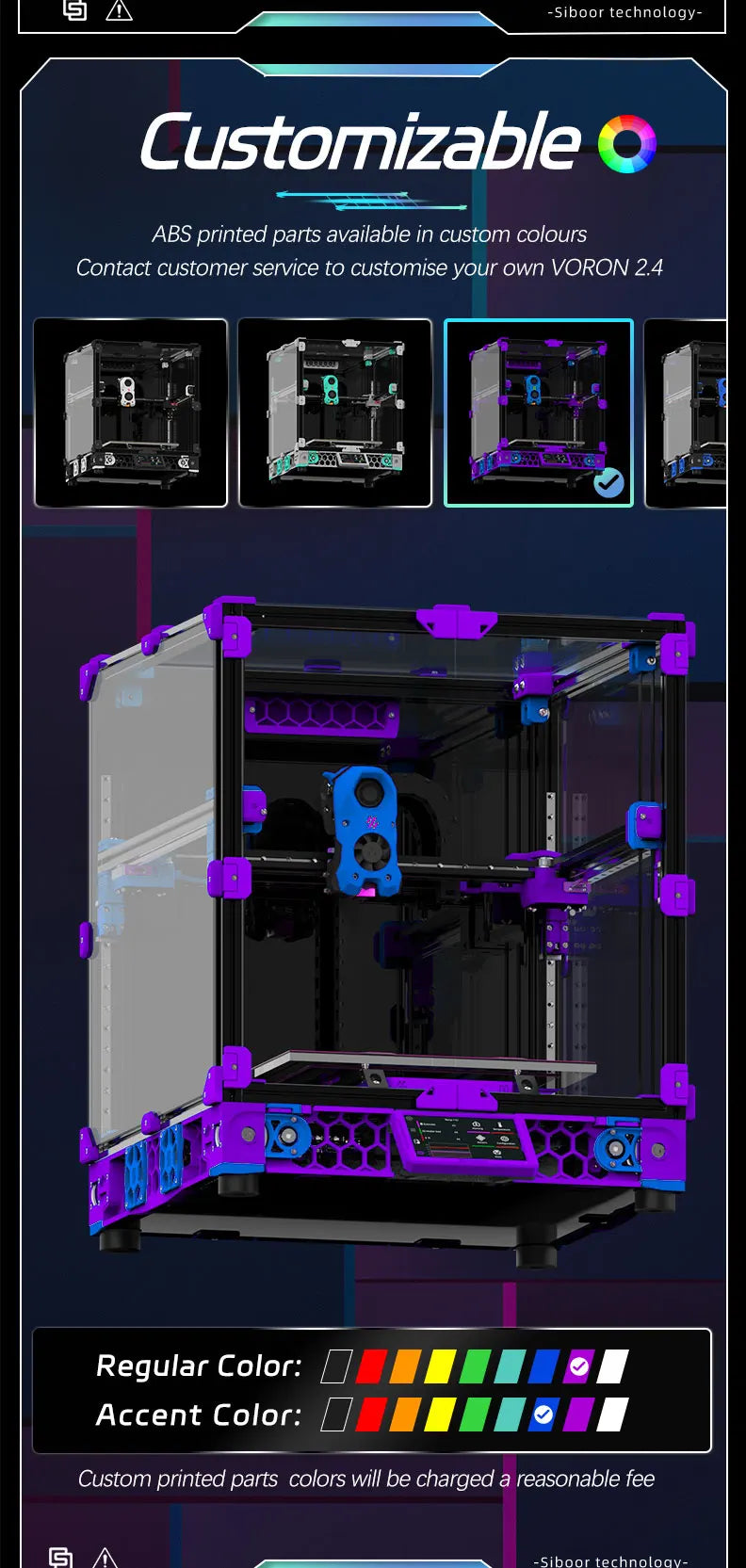 Voron 2.4 3D Printer Kit -SIBOOR V2.4 R2 [Aug,Version] CoreXY with Stealthburner Extruder DIY Impresor DIY 3D Printer Full Kits
