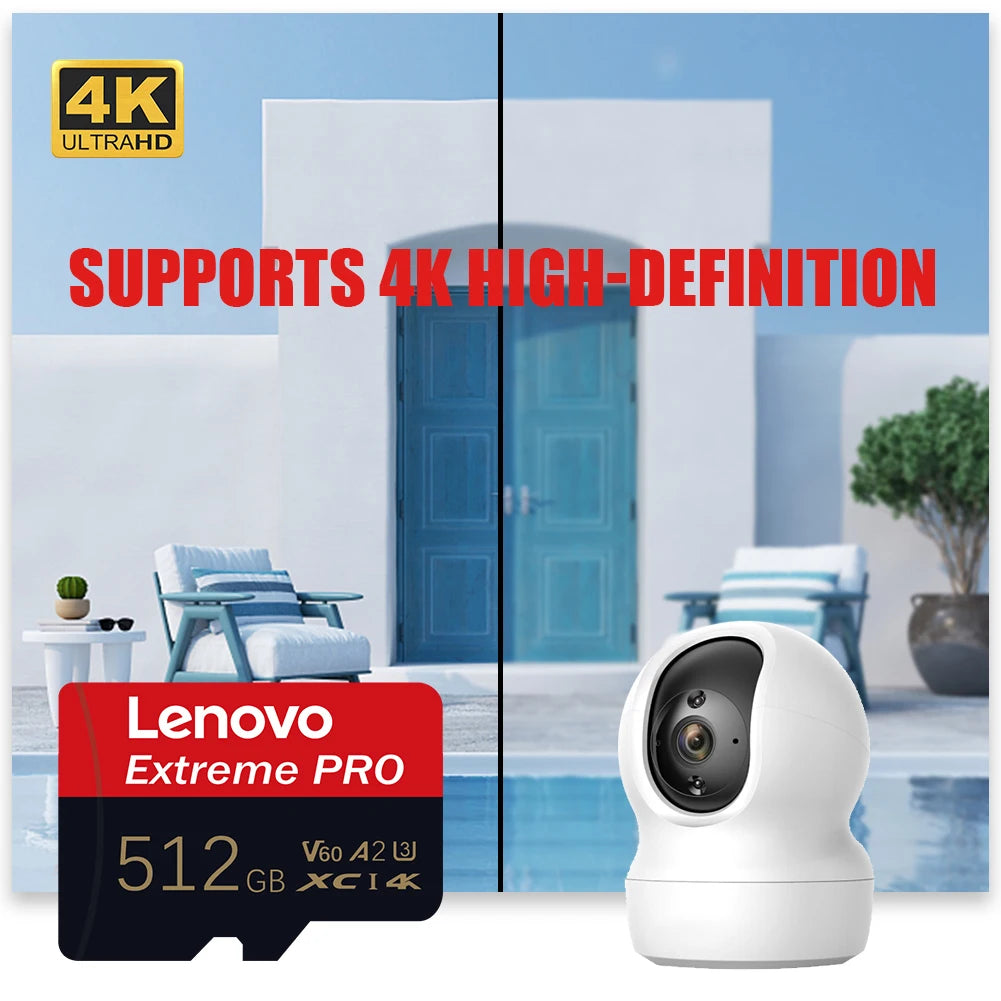 Lenovo High Speed Micro SD Card Memory Card 2TB 1TB Class 10 Micro TF Flash Usb Pen Drive Card 1TB 512GB for Smartphone Switch