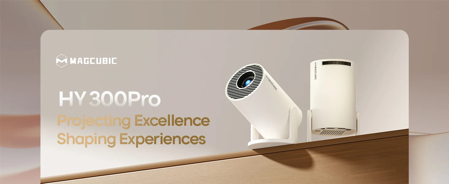 Magcubibc 8K Wifi6 HY300 Pro Projector Android 14 290 ANSI Dual WIFI Allwinner H726 BT5.4 720P Home Cinema Outdoor Portable