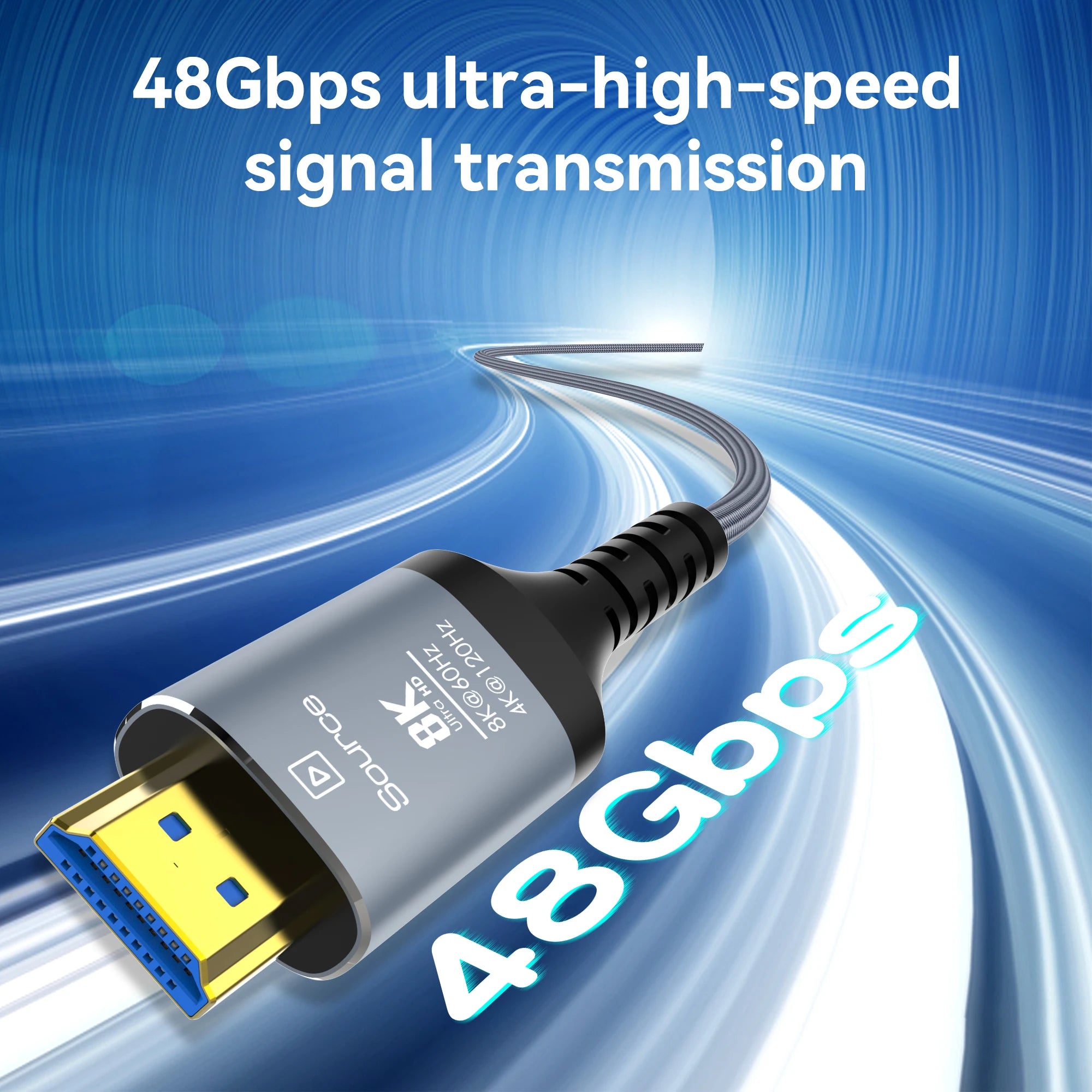 8K HDMI 2.1 Fiber Optic Cable 8K60Hz 4K120Hz HDMI Cable Dynamic HDR/eARC/HDCP 2.3 Compatible with LG Samsung Sony TV/PS5/Blu-ray