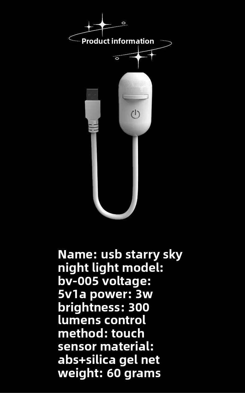 2-in-1 Mini Galaxy Star Projector Night Light with 10 Films Starry Sky Ambient Light for Bedroom Decor Kids Gift