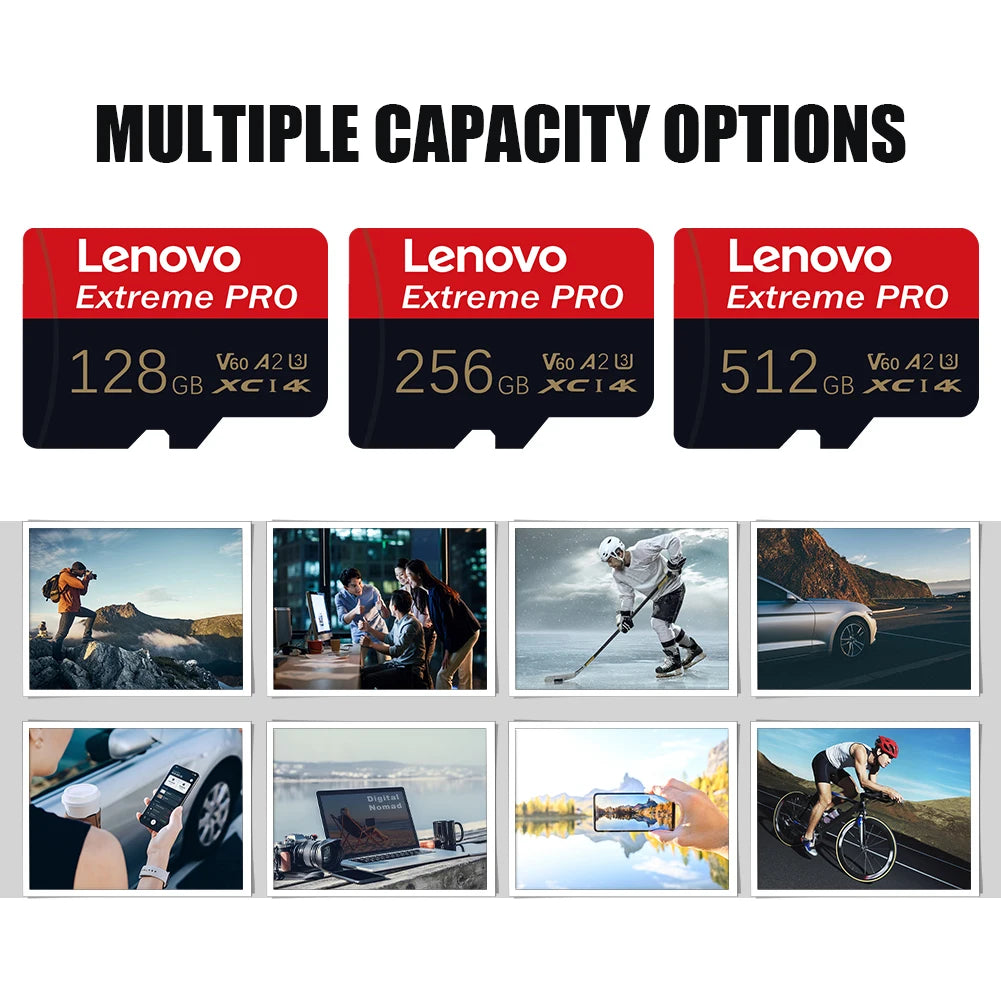 Lenovo High Speed Micro SD Card Memory Card 2TB 1TB Class 10 Micro TF Flash Usb Pen Drive Card 1TB 512GB for Smartphone Switch