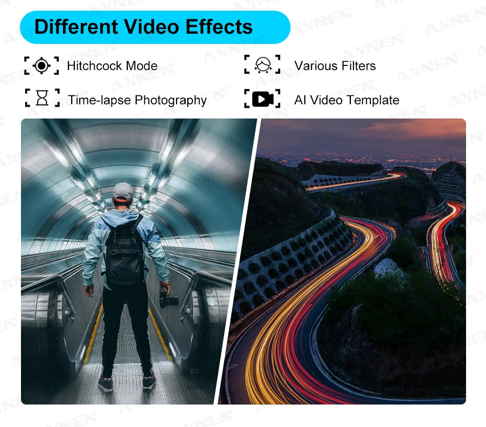 AXNEN M02 Phone Stabilizer 3-Axis Foldable Handheld Gimbal AI Face Tracking for iPhone Android Smartphone, Detachable Remote