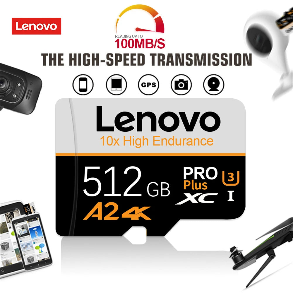 Lenovo High Speed Memory Card 1TB 512GB Micro TF SD Card 128GB 256GB TF Card For Camera Surveillance Devices For Sony For Sony
