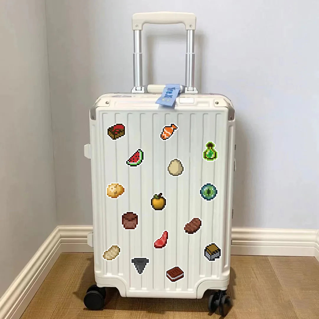 70/140PCS Creative Pixel Game Stickers Decorative Phone Cases, Laptops, Cups, Skateboards DIY Waterproof Stickers