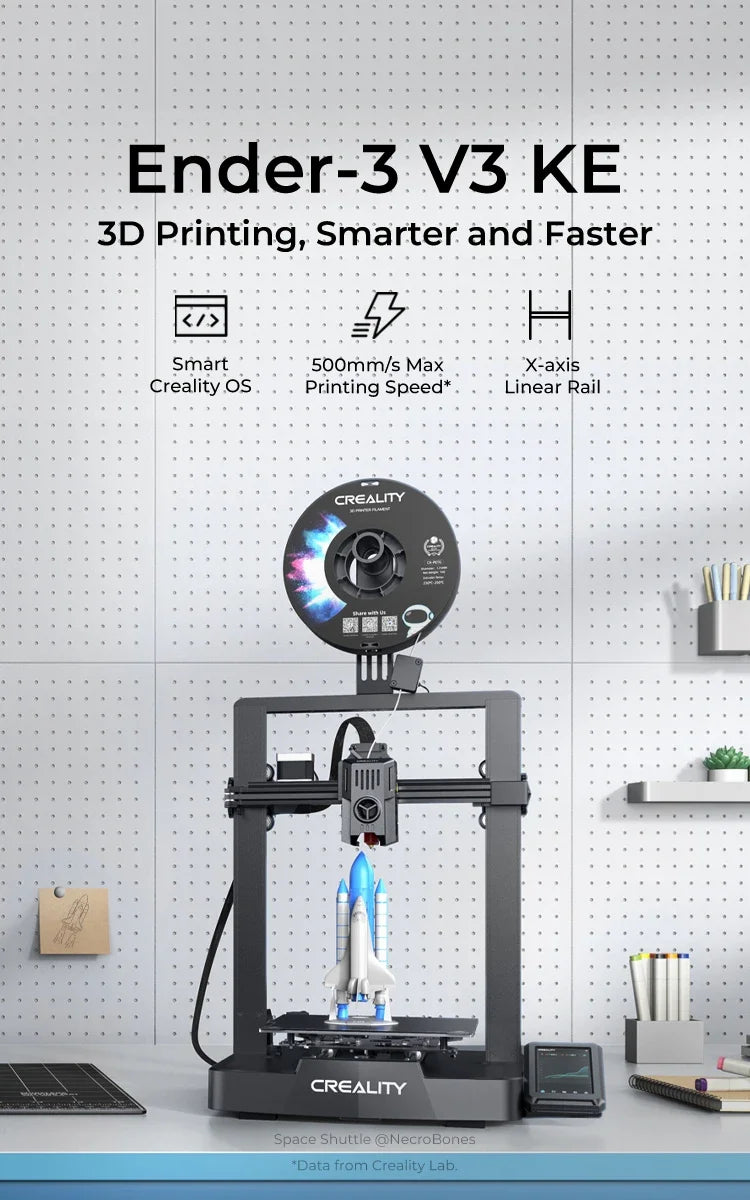 Creality Ender 3 V3 SE/KE 3D Printer 250mm/s-500mm/s Direct Extruder Auto Load Filament CR Touch Silent Auto Leveling Dual Axis