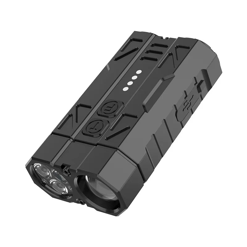 JIASHUAIXIN Aluminum alloy high-performance EDC multi-function flashlight portable dual switch four-bead power display