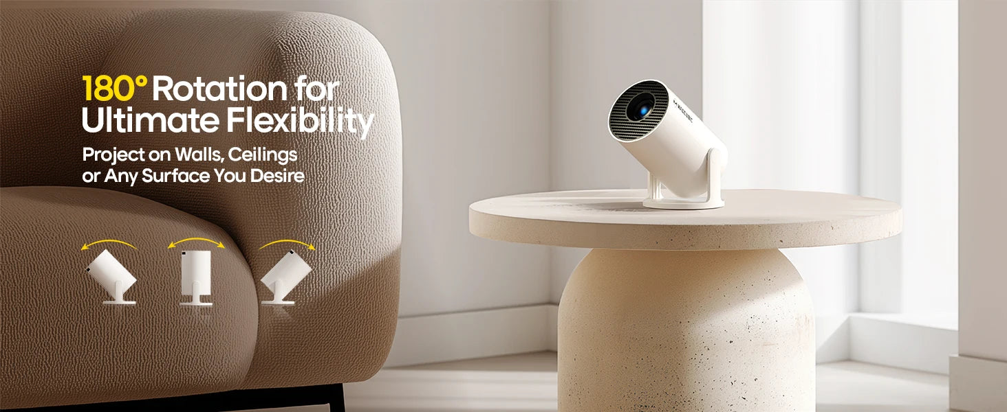 Magcubibc 8K Wifi6 HY300 Pro Projector Android 14 290 ANSI Dual WIFI Allwinner H726 BT5.4 720P Home Cinema Outdoor Portable