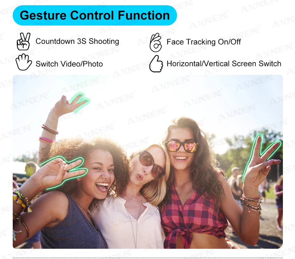 AXNEN M02 Phone Stabilizer 3-Axis Foldable Handheld Gimbal AI Face Tracking for iPhone Android Smartphone, Detachable Remote