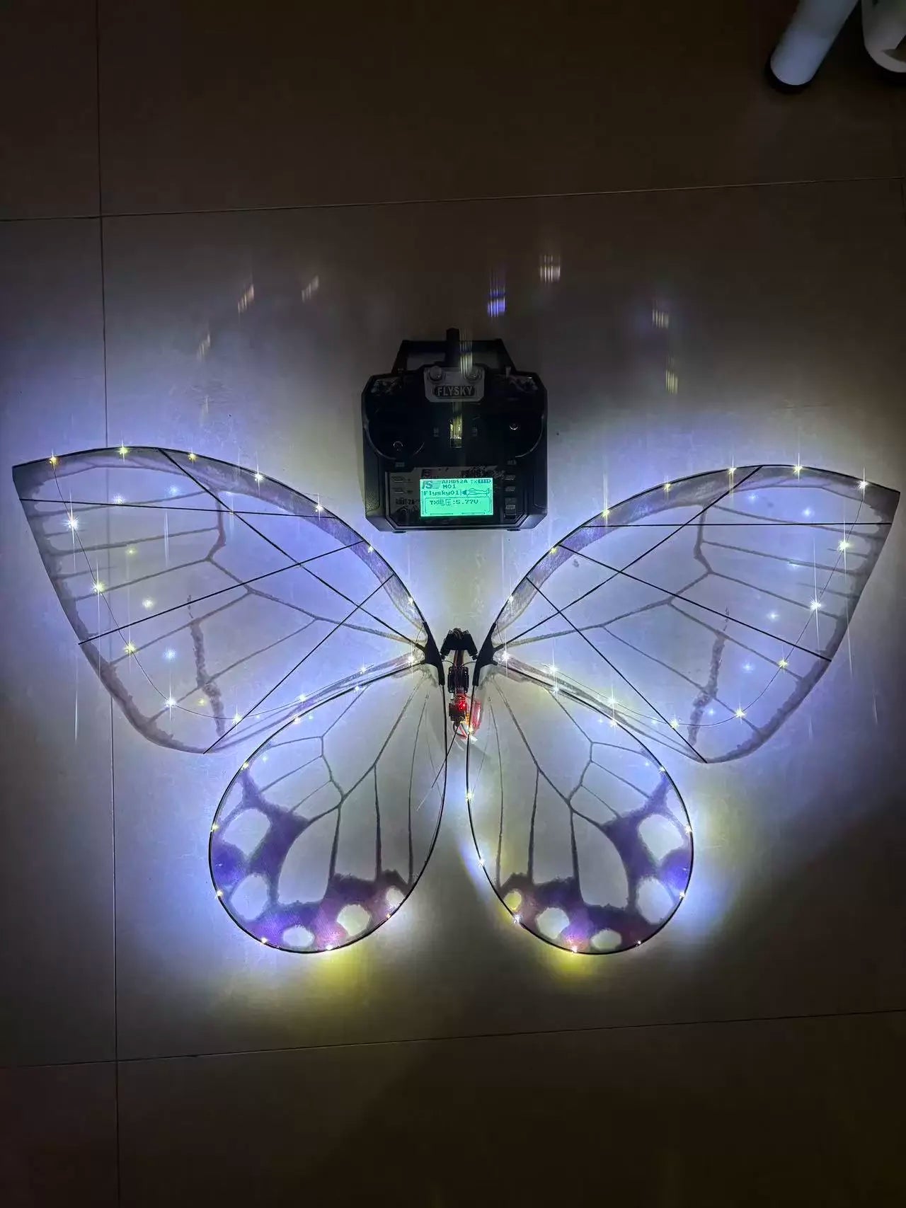 Magical LED RC Butterfly Drone Flying Bionic Insect Toy with Colorful Wings, Perfect for Wedding Proposal Birthday Party Decor