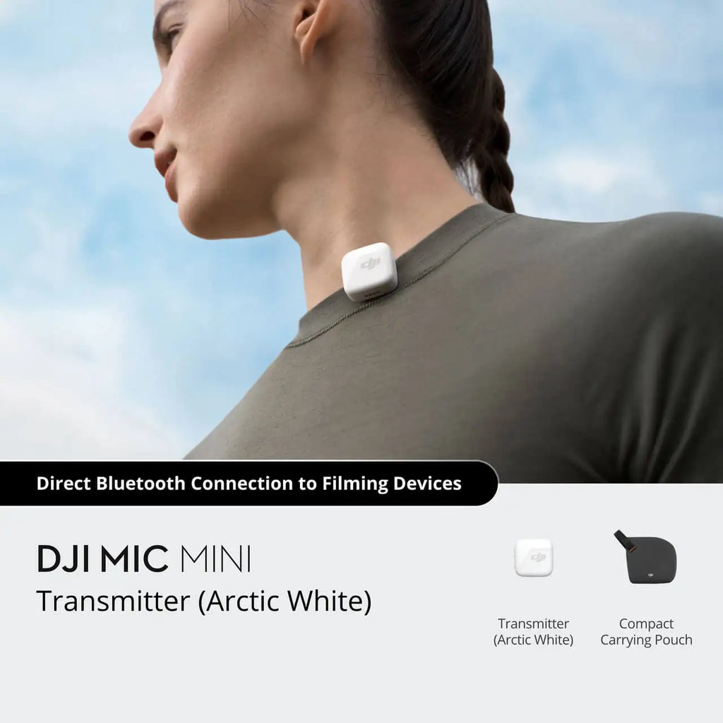DJI Mic Mini Wireless Microphone 48-Hour Operation w/ Case Two-Level Active Noise Cancelling