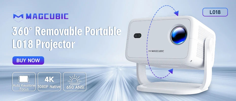 Magcubibc 8K Wifi6 HY300 Pro Projector Android 14 290 ANSI Dual WIFI Allwinner H726 BT5.4 720P Home Cinema Outdoor Portable