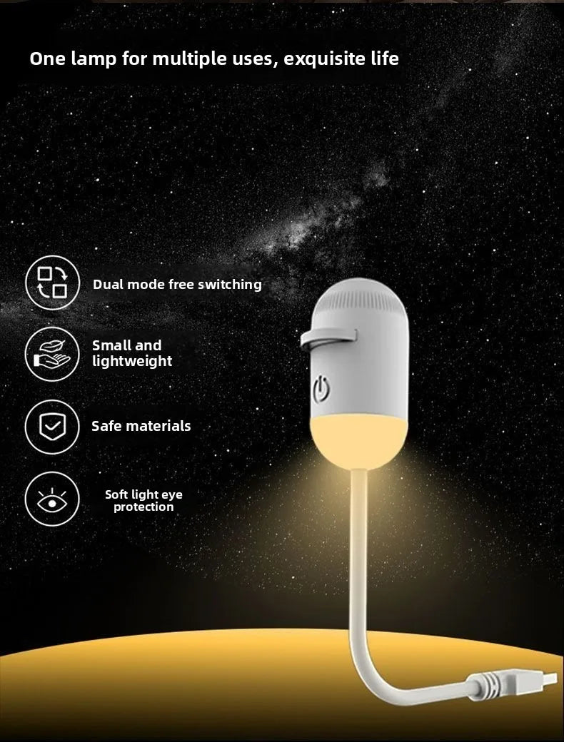 2-in-1 Mini Galaxy Star Projector Night Light with 10 Films Starry Sky Ambient Light for Bedroom Decor Kids Gift