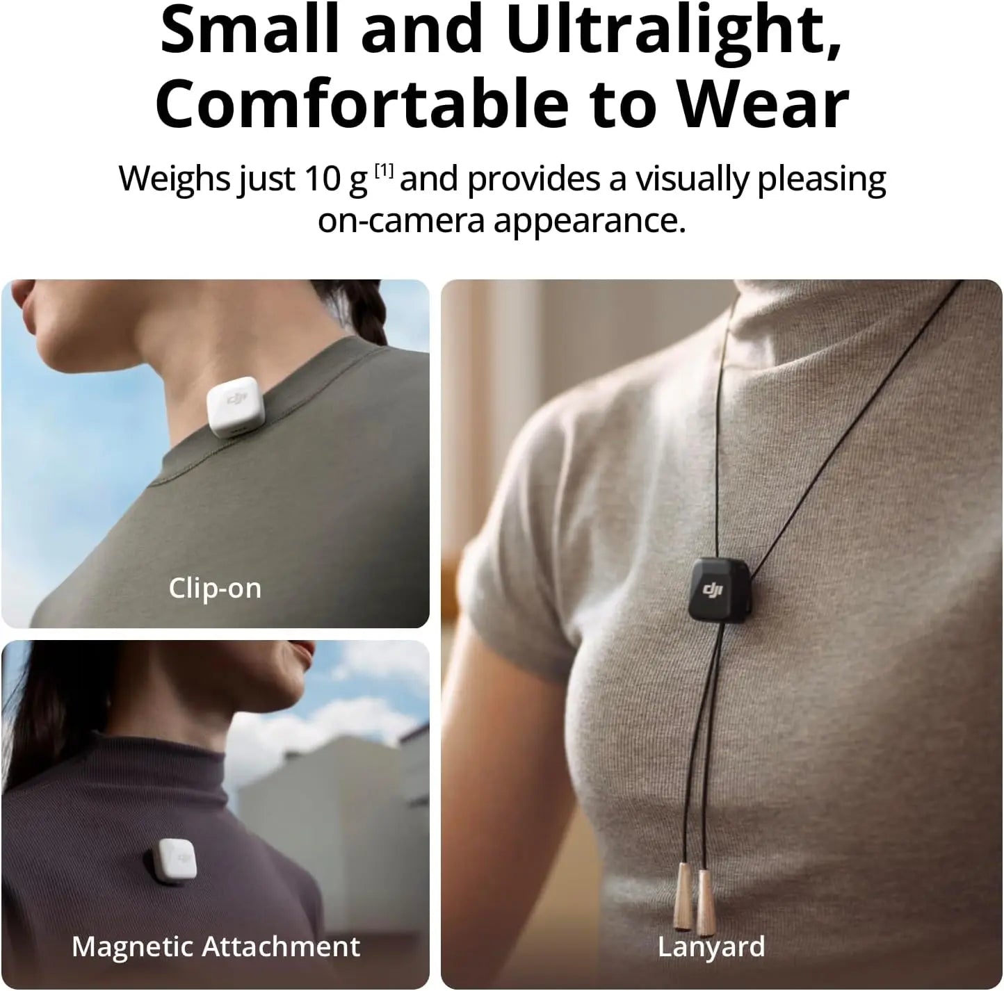 DJI Mic Mini Wireless Microphone 48-Hour Operation w/ Case Two-Level Active Noise Cancelling