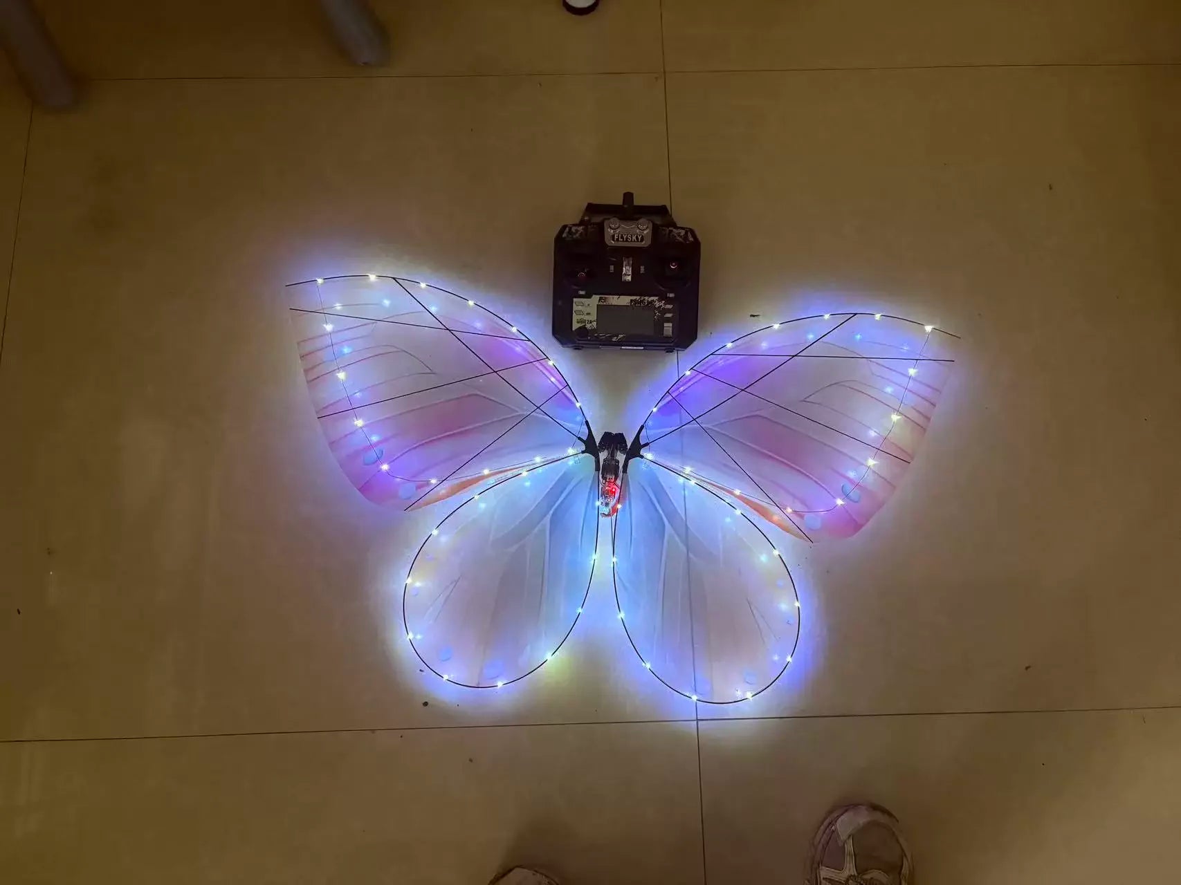 Magical LED RC Butterfly Drone Flying Bionic Insect Toy with Colorful Wings, Perfect for Wedding Proposal Birthday Party Decor