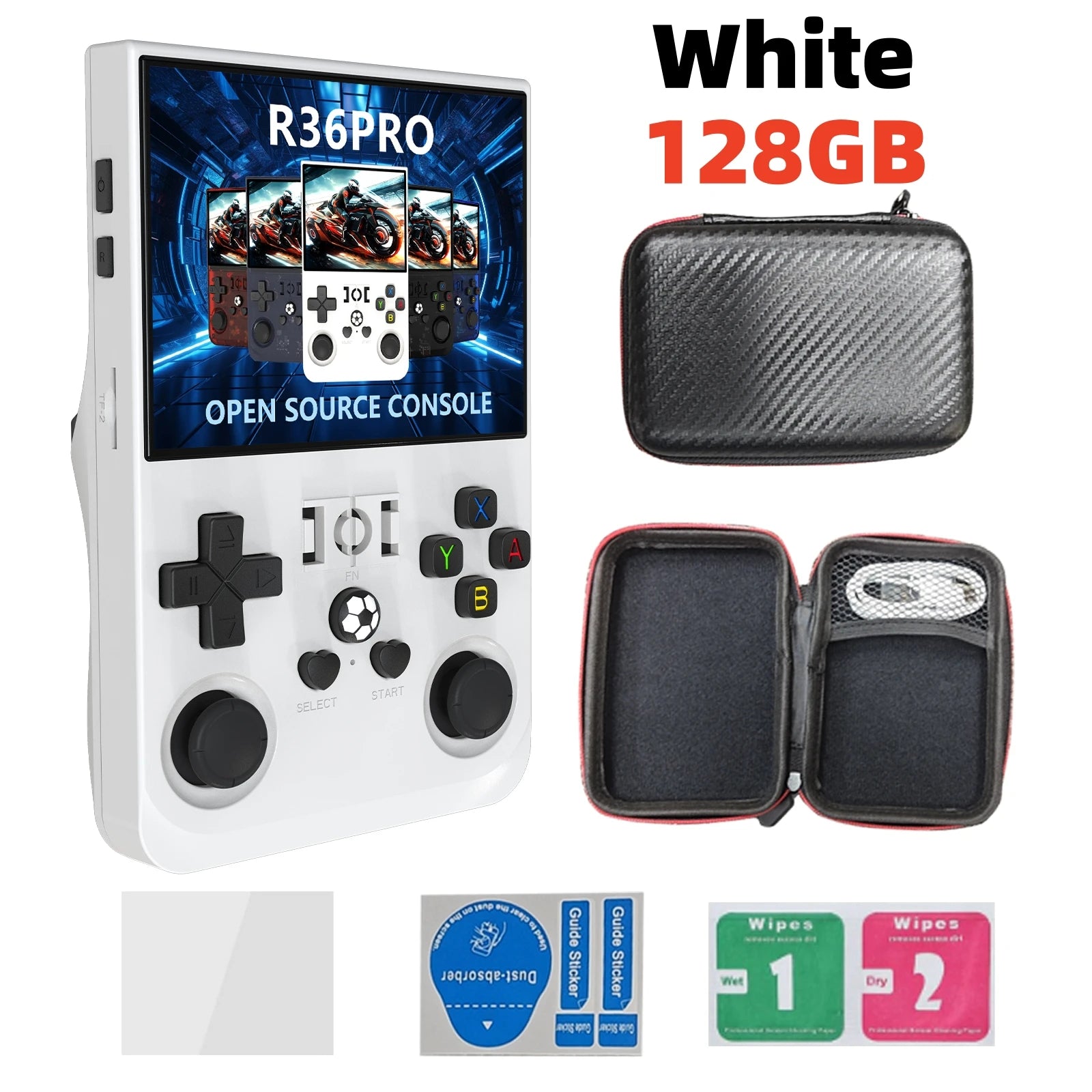 Open Source R36 PRO Retro Handheld Video Game Console Linux System 3.5 Inch IPS Screen Portable Pocket Player 128GB Games R36S