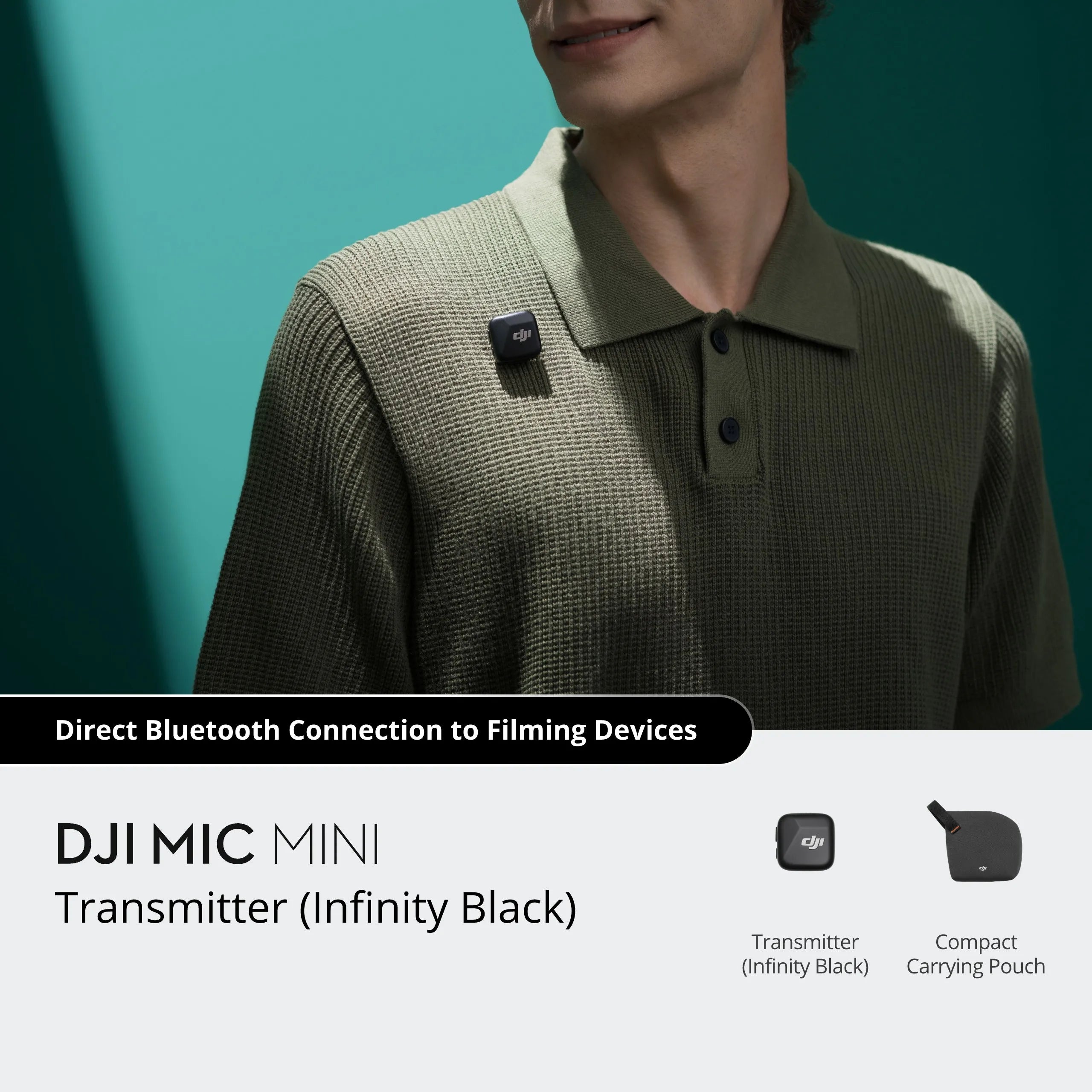 DJI Mic Mini Wireless Microphone 48-Hour Operation w/ Case Two-Level Active Noise Cancelling