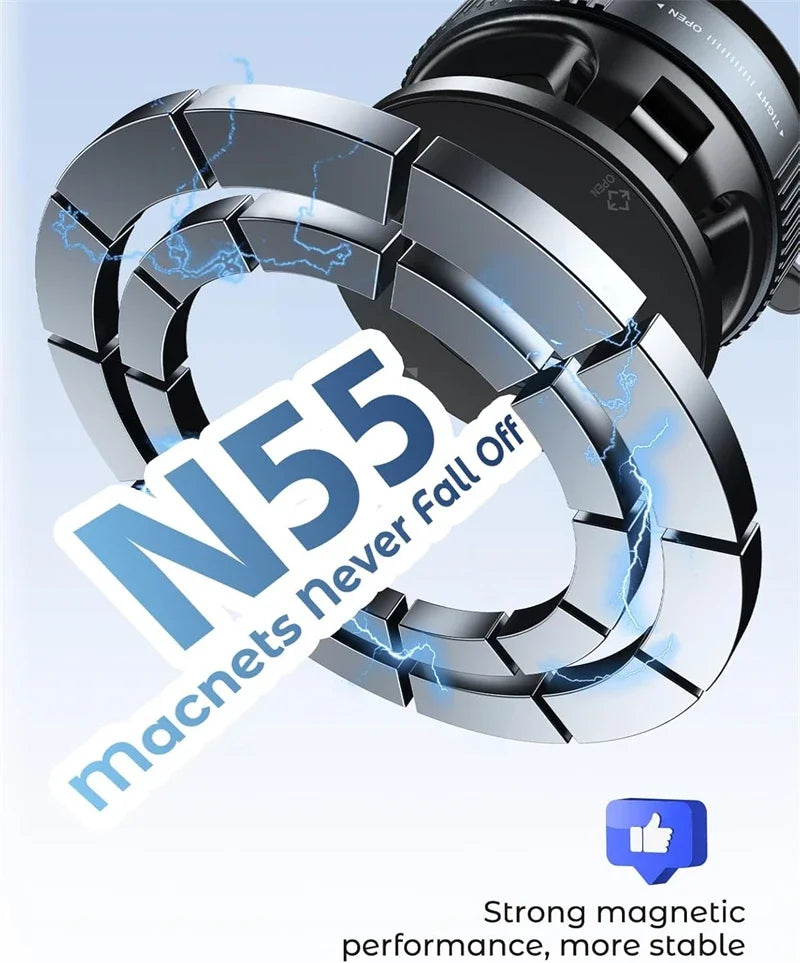 Car Mount Electric Vacuum Magnetic Holder Foldable Strong Suction Stand For Cell Phone For iphone 12 13 14 15 16 Live Streaming