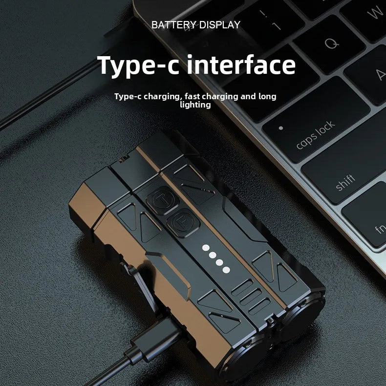 JIASHUAIXIN Aluminum alloy high-performance EDC multi-function flashlight portable dual switch four-bead power display