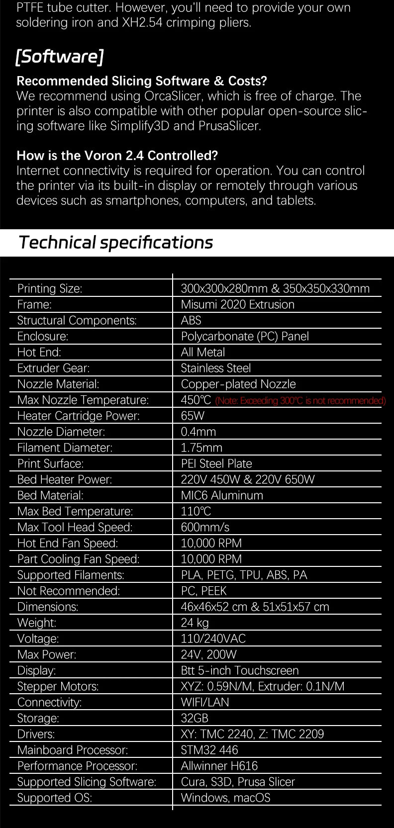 Voron 2.4 3D Printer Kit -SIBOOR V2.4 R2 [Aug,Version] CoreXY with Stealthburner Extruder DIY Impresor DIY 3D Printer Full Kits