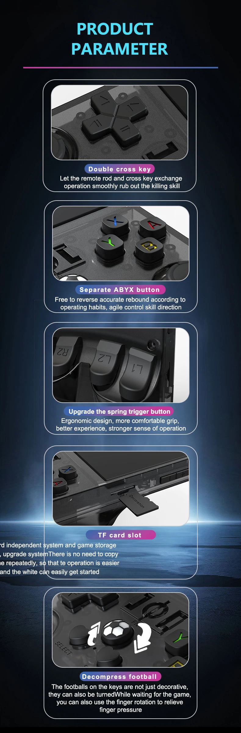 Open Source R36 PRO Retro Handheld Video Game Console Linux System 3.5 Inch IPS Screen Portable Pocket Player 128GB Games R36S