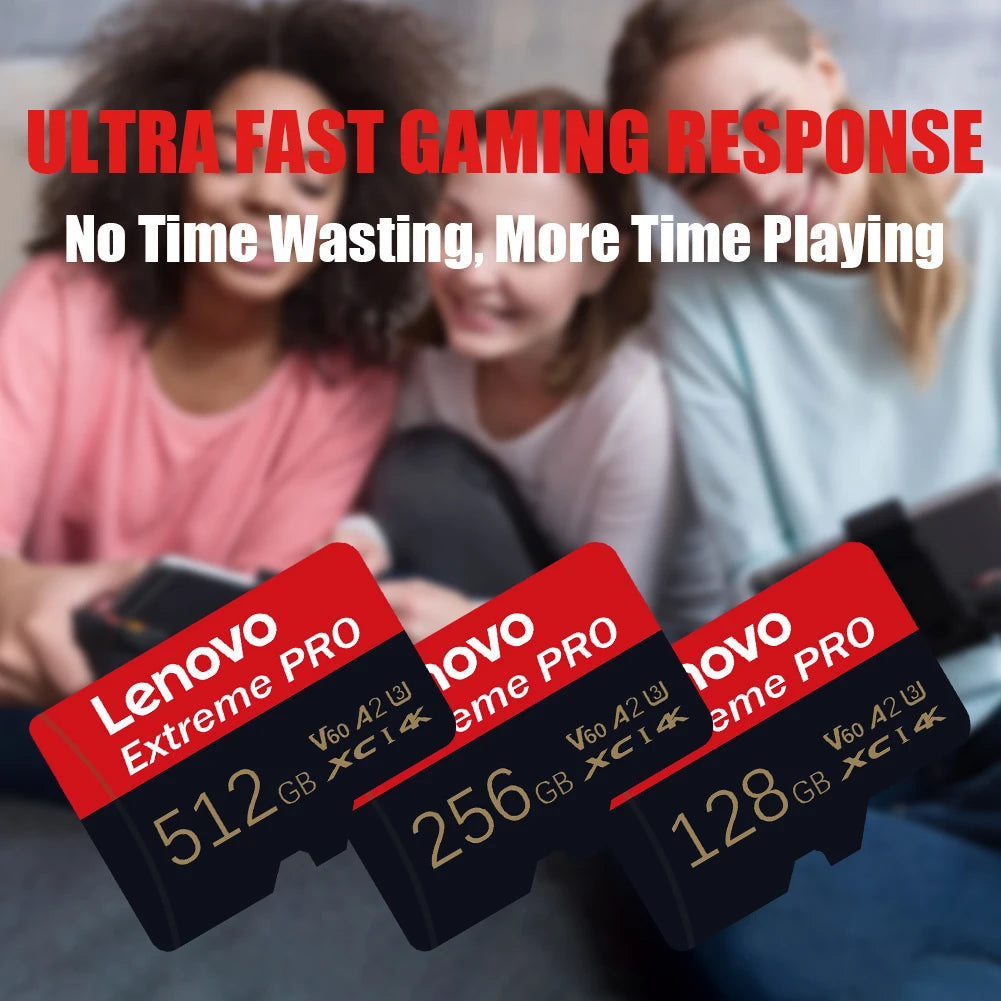 Lenovo High Speed Micro SD Card Memory Card 2TB 1TB Class 10 Micro TF Flash Usb Pen Drive Card 1TB 512GB for Smartphone Switch