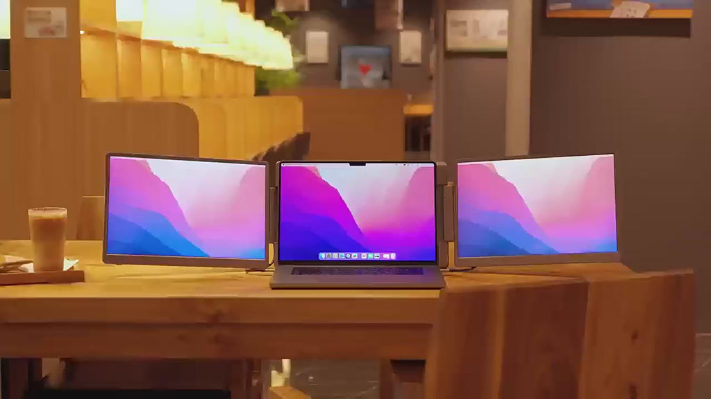 FHD IPS Gaming Series Portable LCD Backlit Monitor High-Definition Dual Triple Screen Extender for Productivity Visture